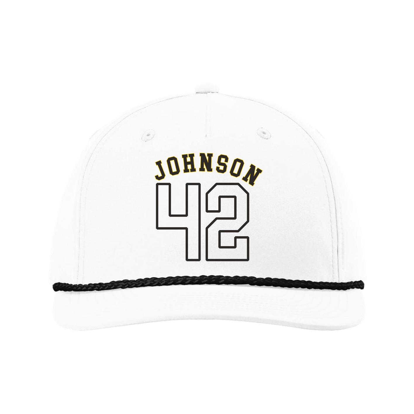 Five-Panel Classic Rope Cap — Shirsey Arch in White