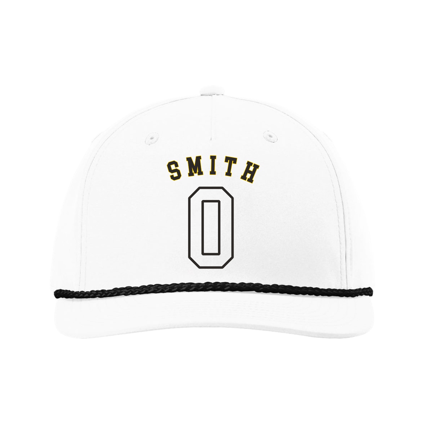 Five-Panel Classic Rope Cap — Shirsey Arch in White
