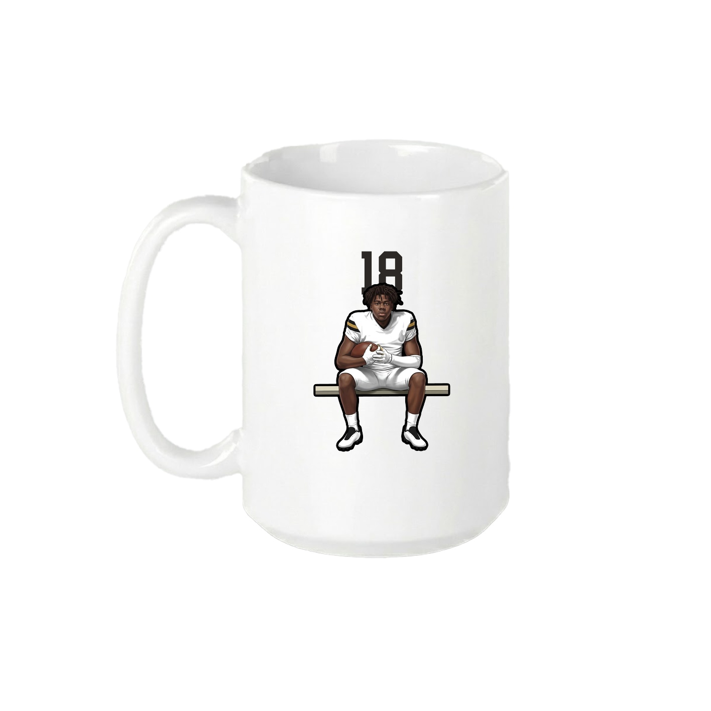 15oz Coffee Mug — Number Top in White