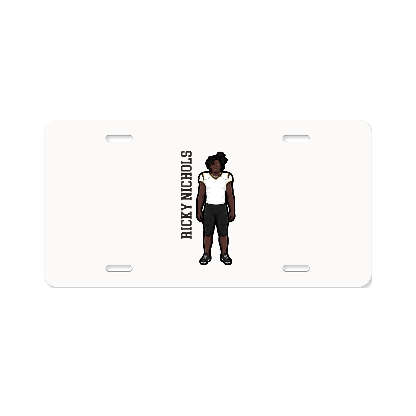 License Plate — Name Vertical in Classic