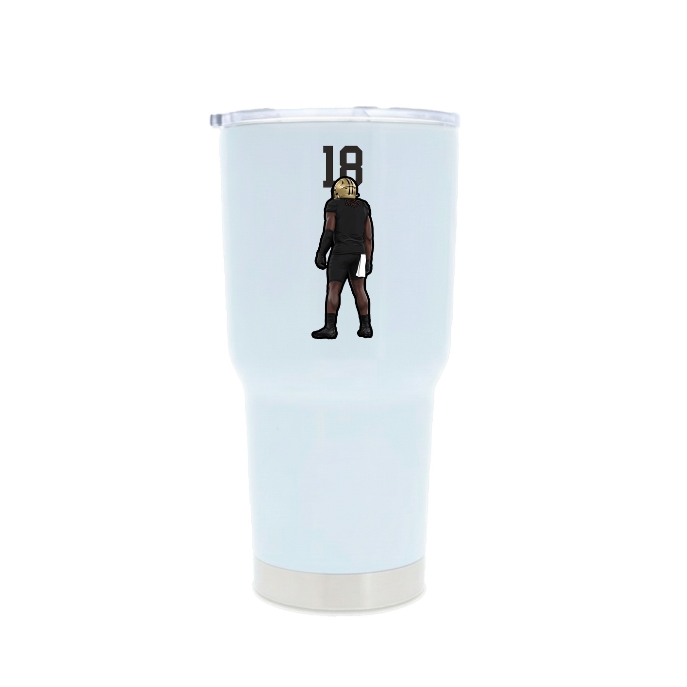 30oz Stainless Steel Tumbler — Number Top in White