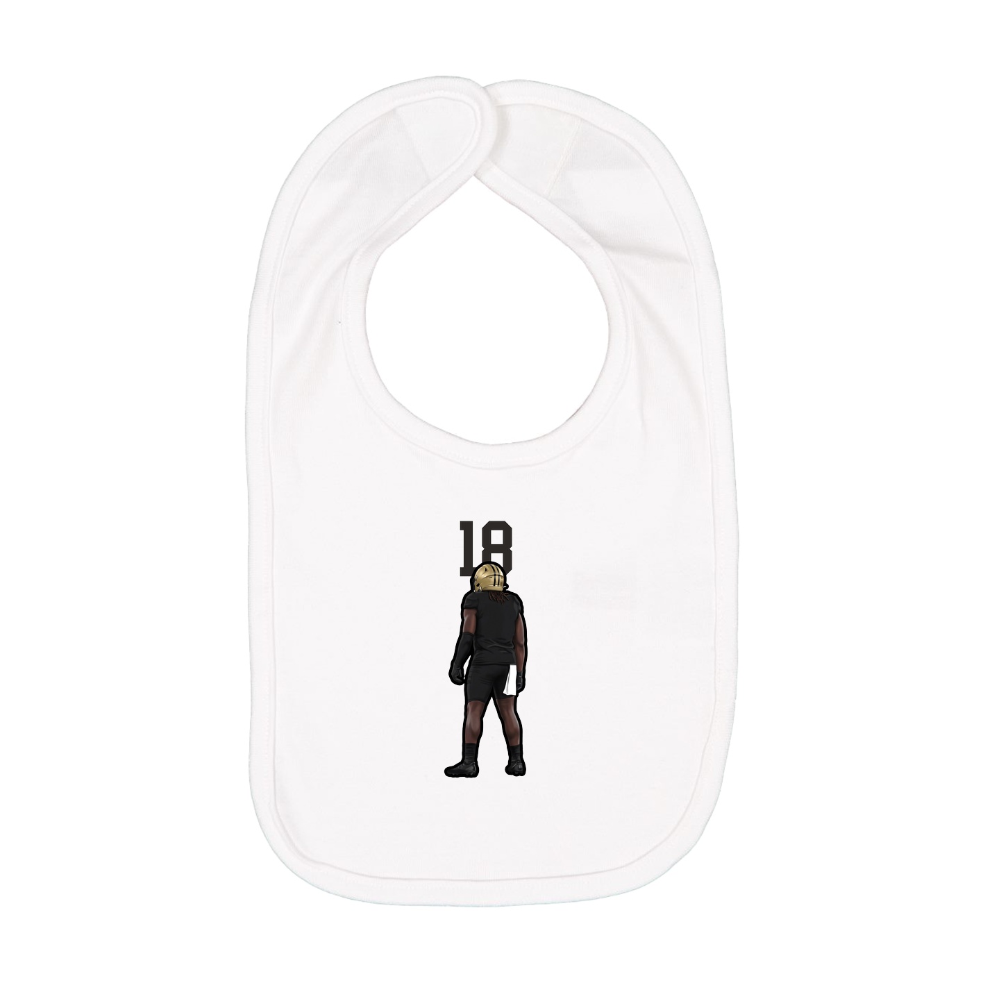 Infant Bib — Number Top in White