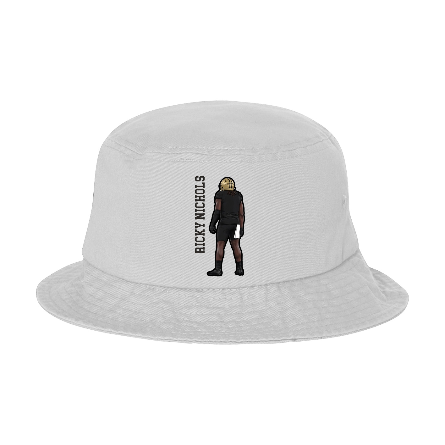 Bucket Cap — Name Vertical in White