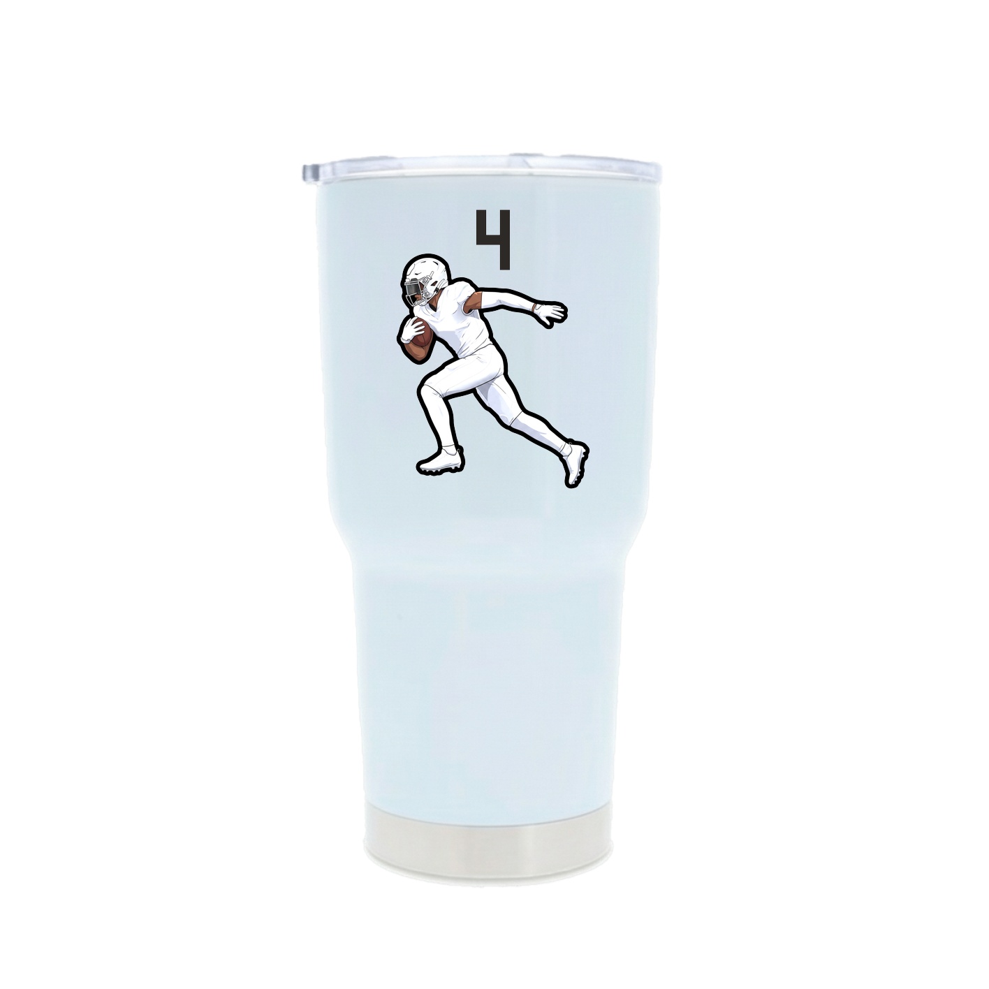 30oz Stainless Steel Tumbler — Number Top in White