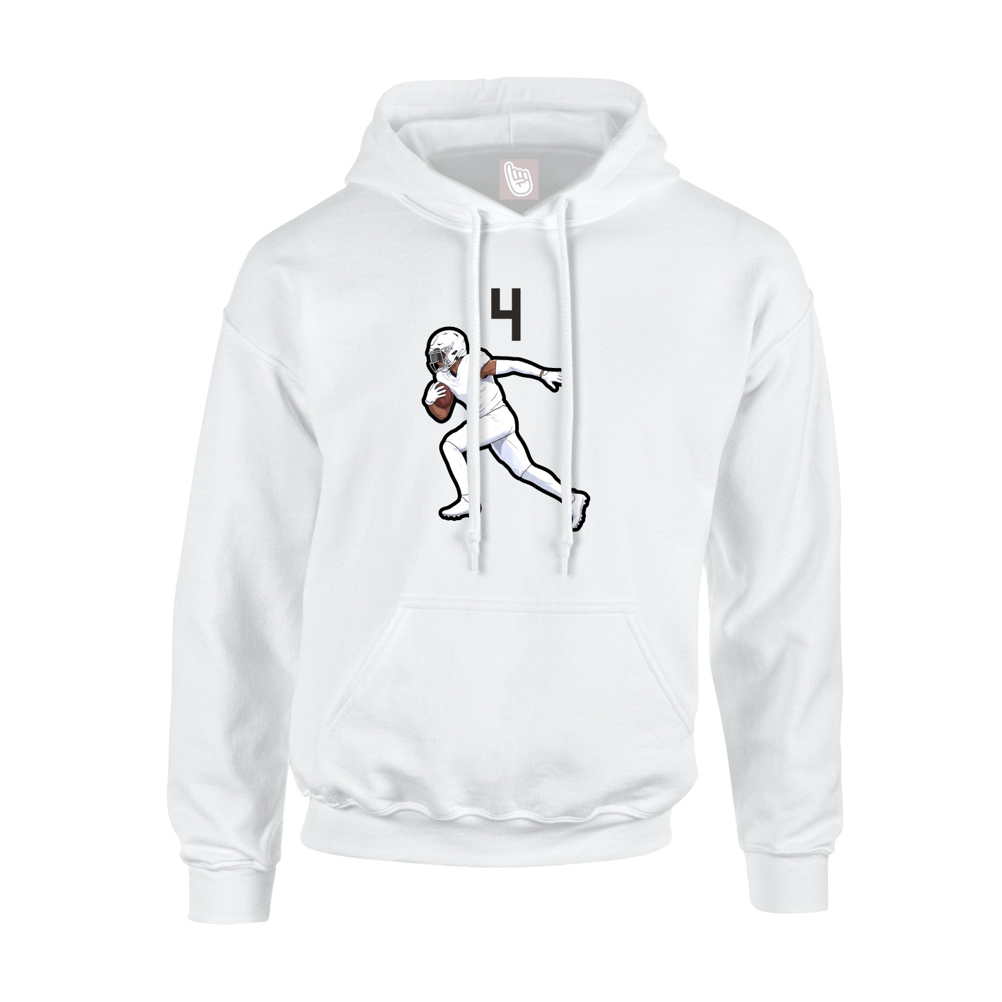Hoodie — Number Top in White