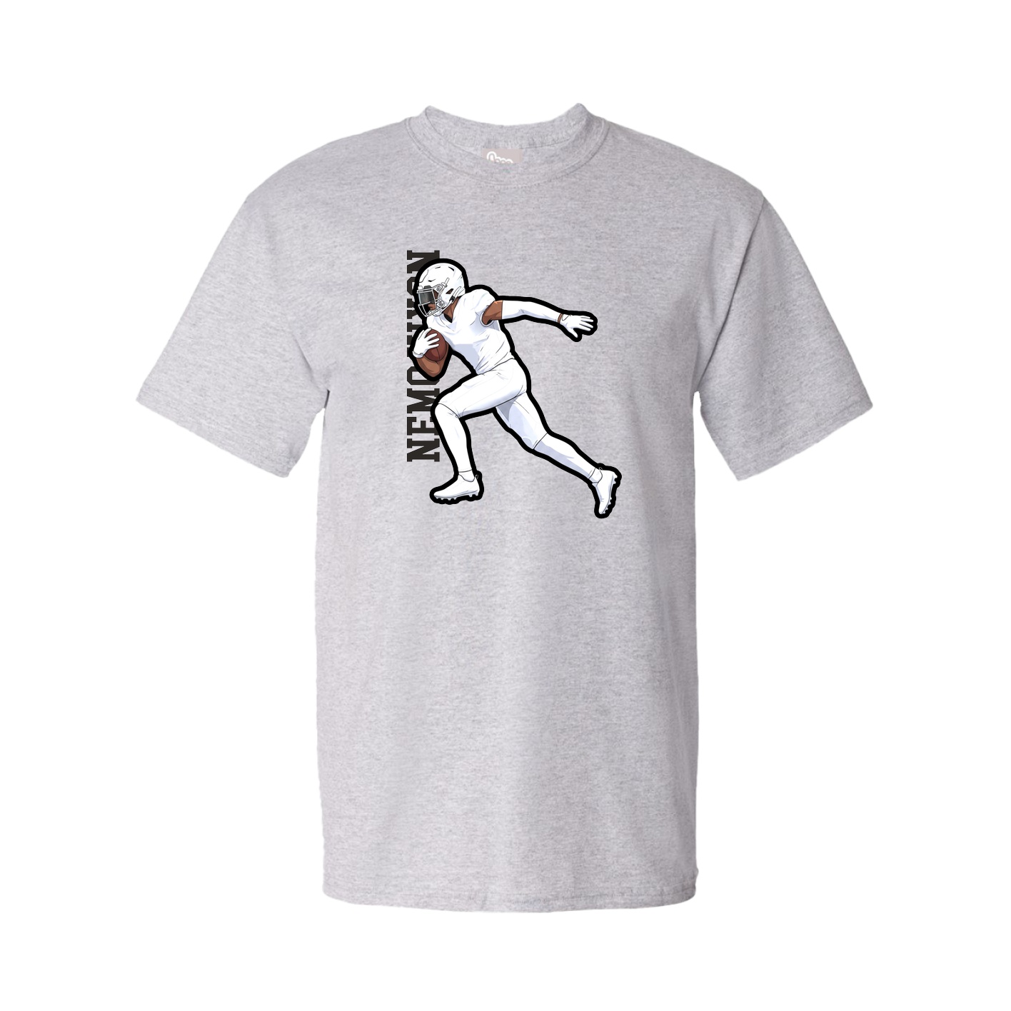 Tee — Name Vertical in Grey