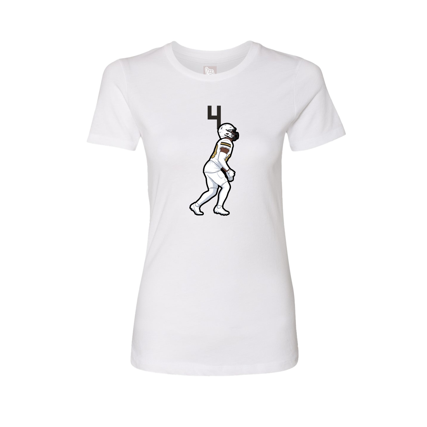 Fitted Women's Tee — Number Top in White
