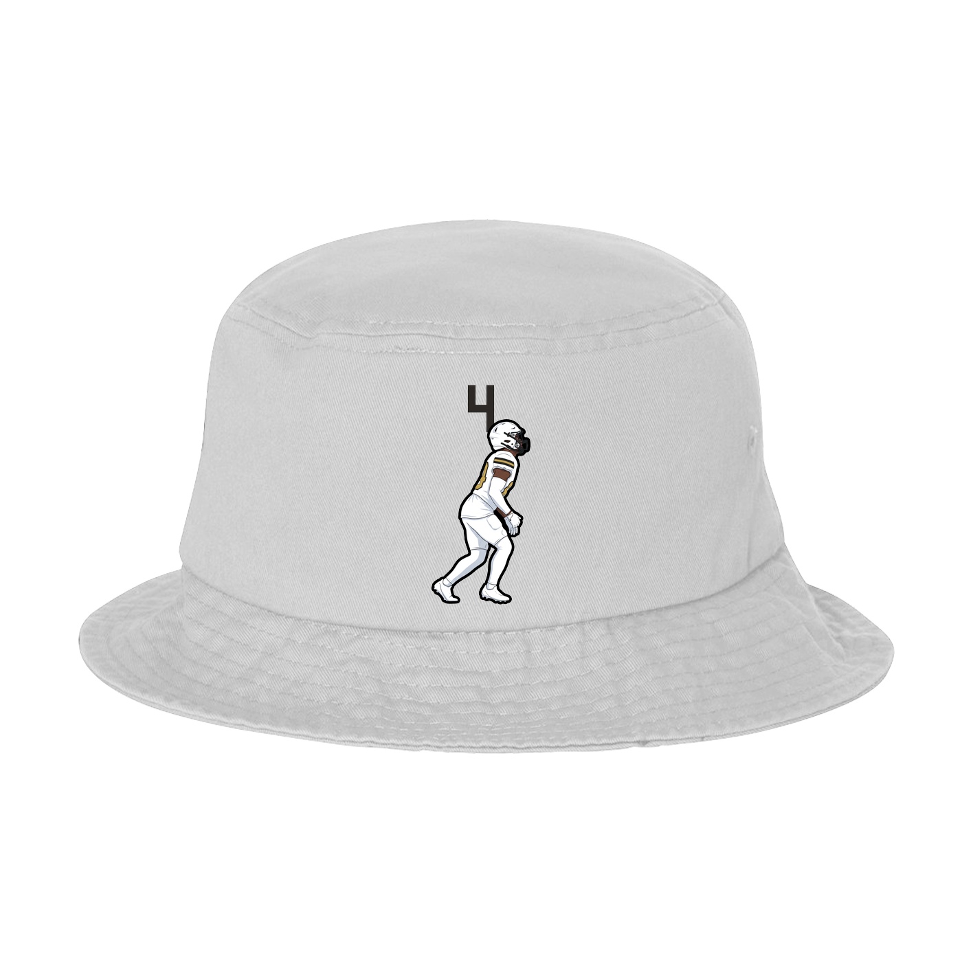 Bucket Cap — Number Top in White