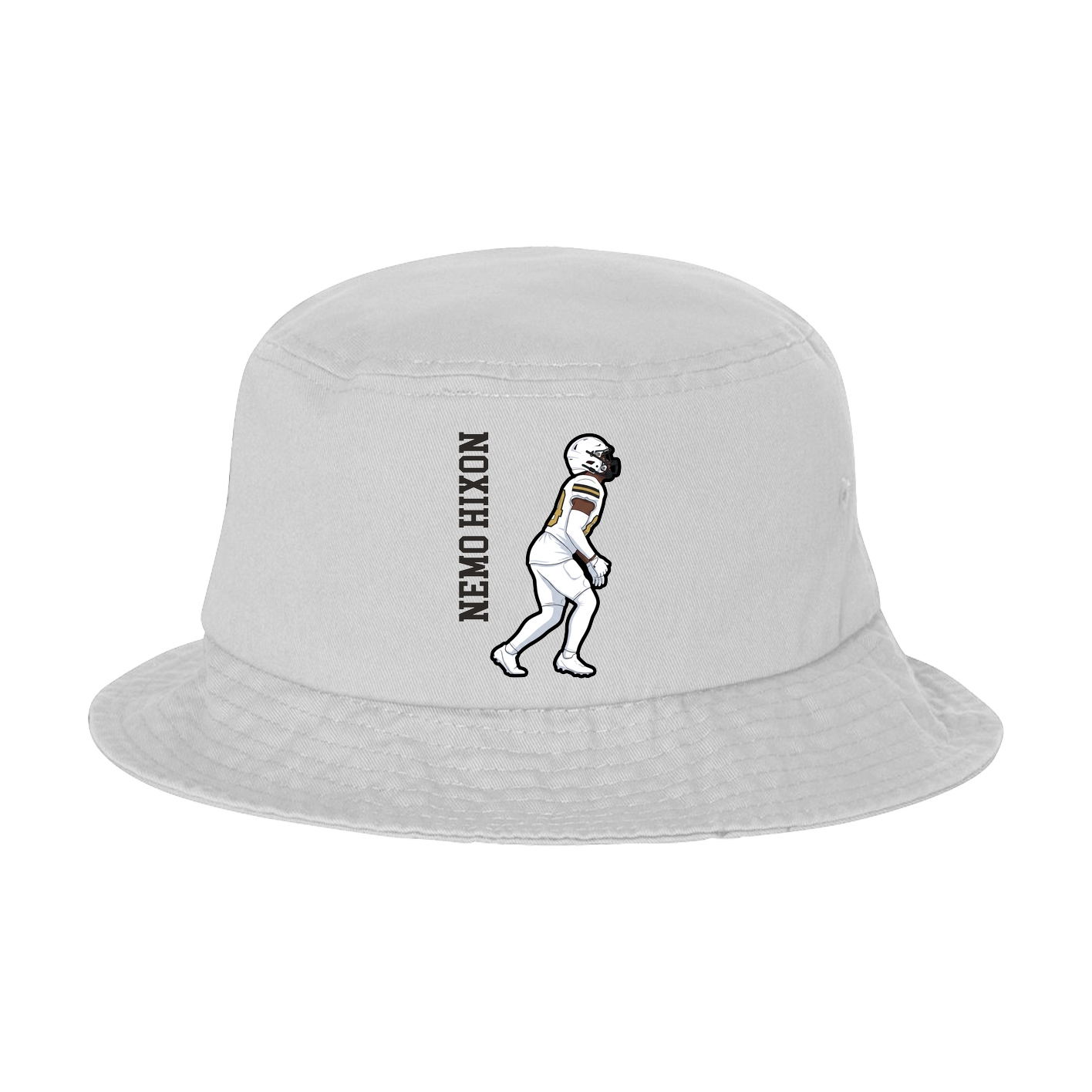 Bucket Cap — Name Vertical in White