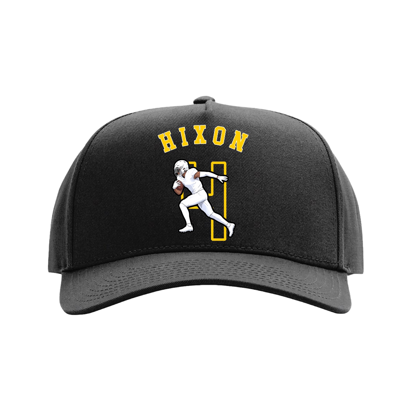 Full Fabric Five-Panel Champ Cap — Shirsey Arch in Black