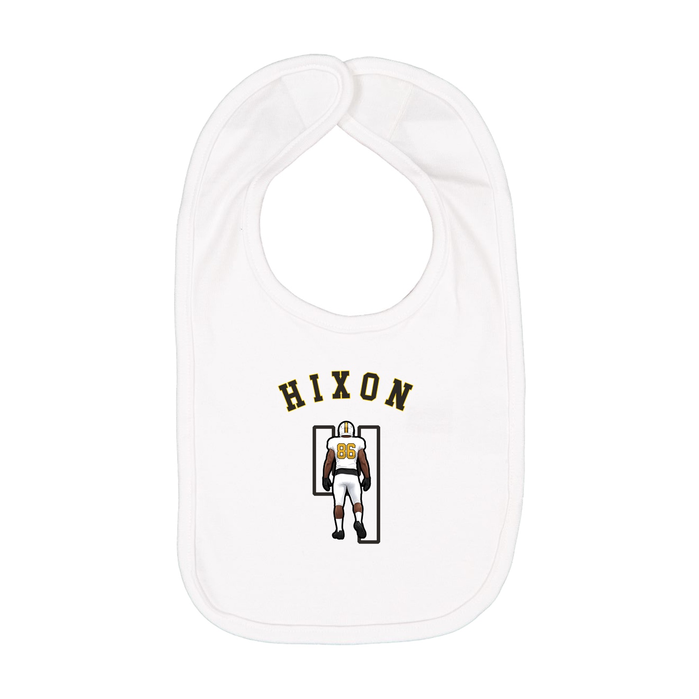 Infant Bib — Shirsey Arch in White