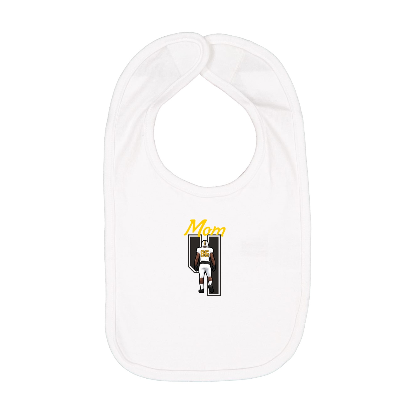Infant Bib — Mothers Day Shirsey in White