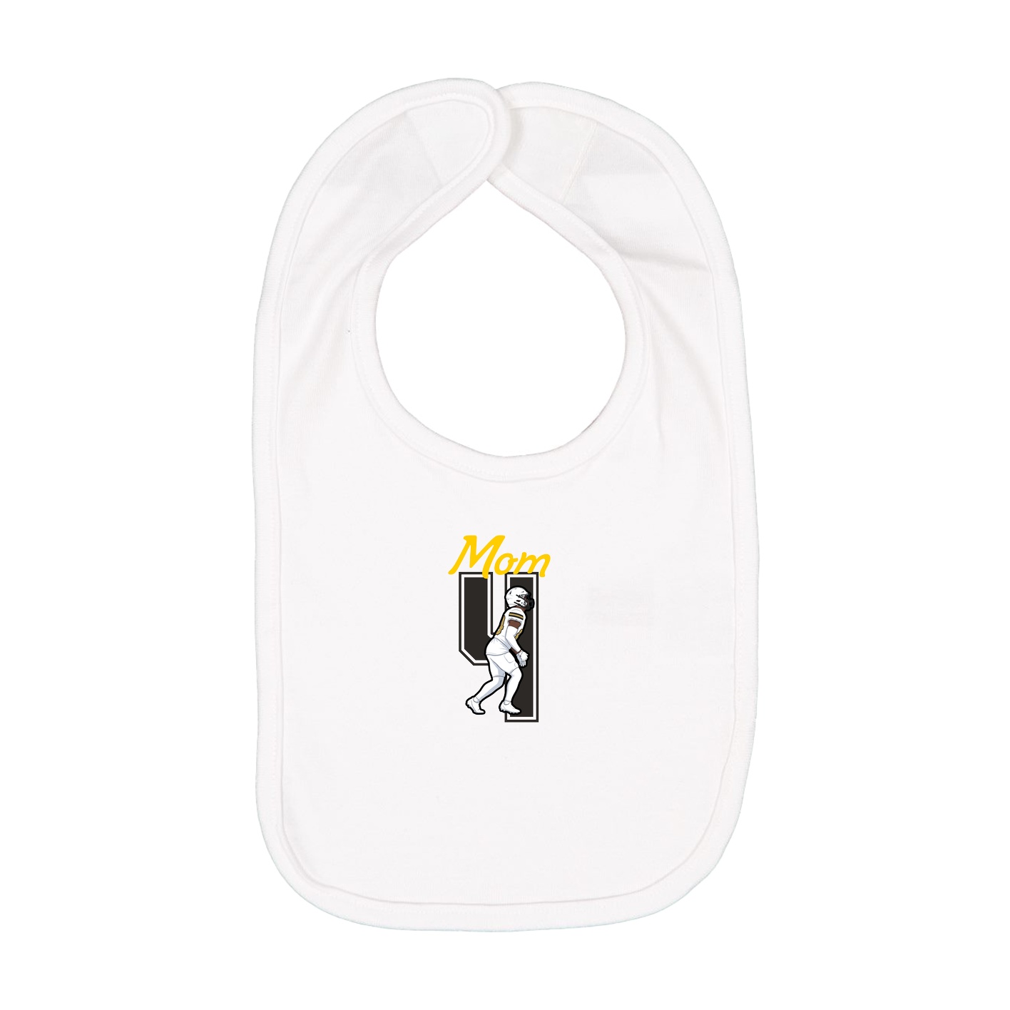 Infant Bib — Mothers Day Shirsey in White