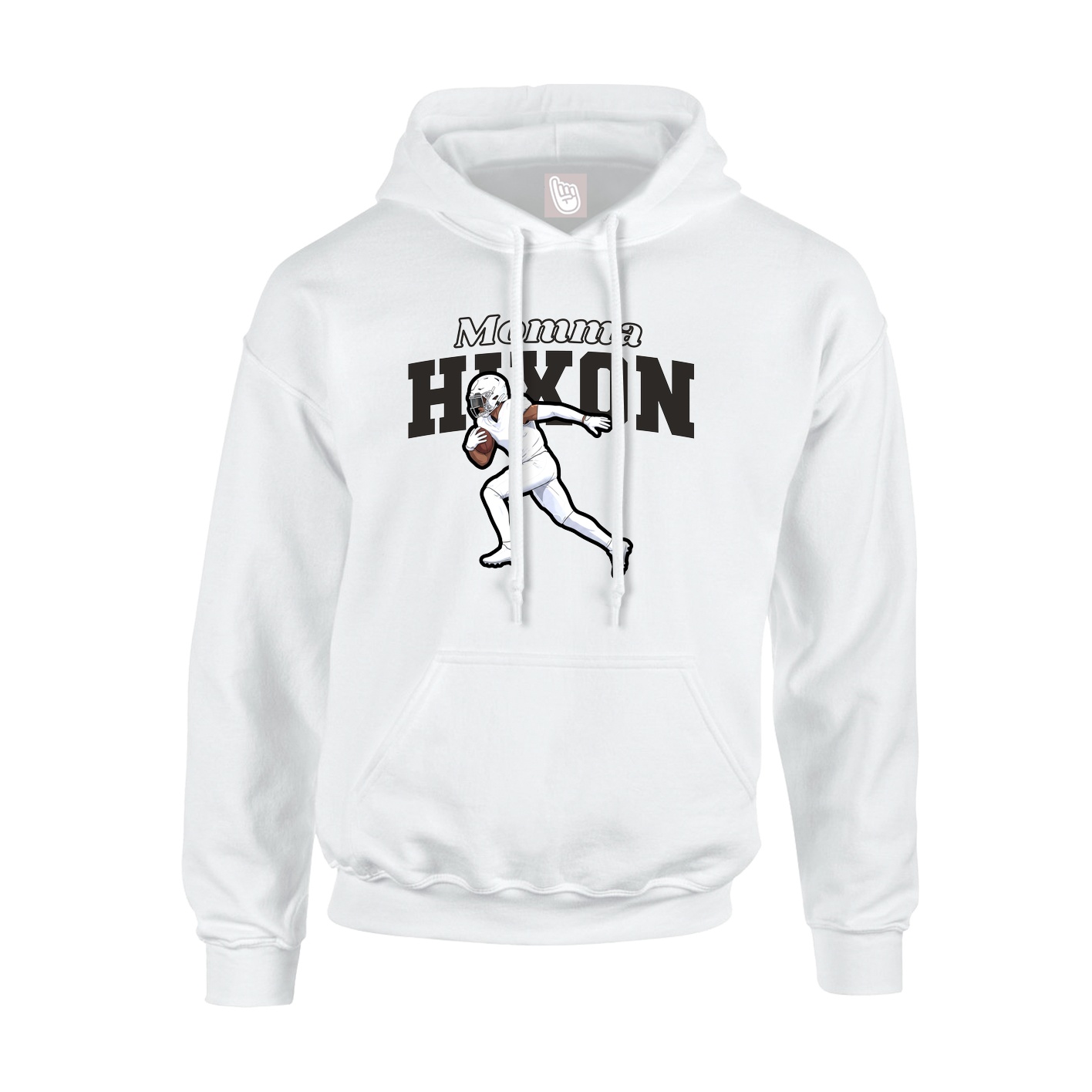 Youth Hoodie — Mothers Day Block in White