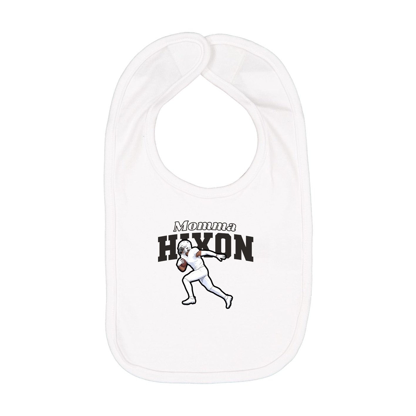 Infant Bib — Mothers Day Block in White