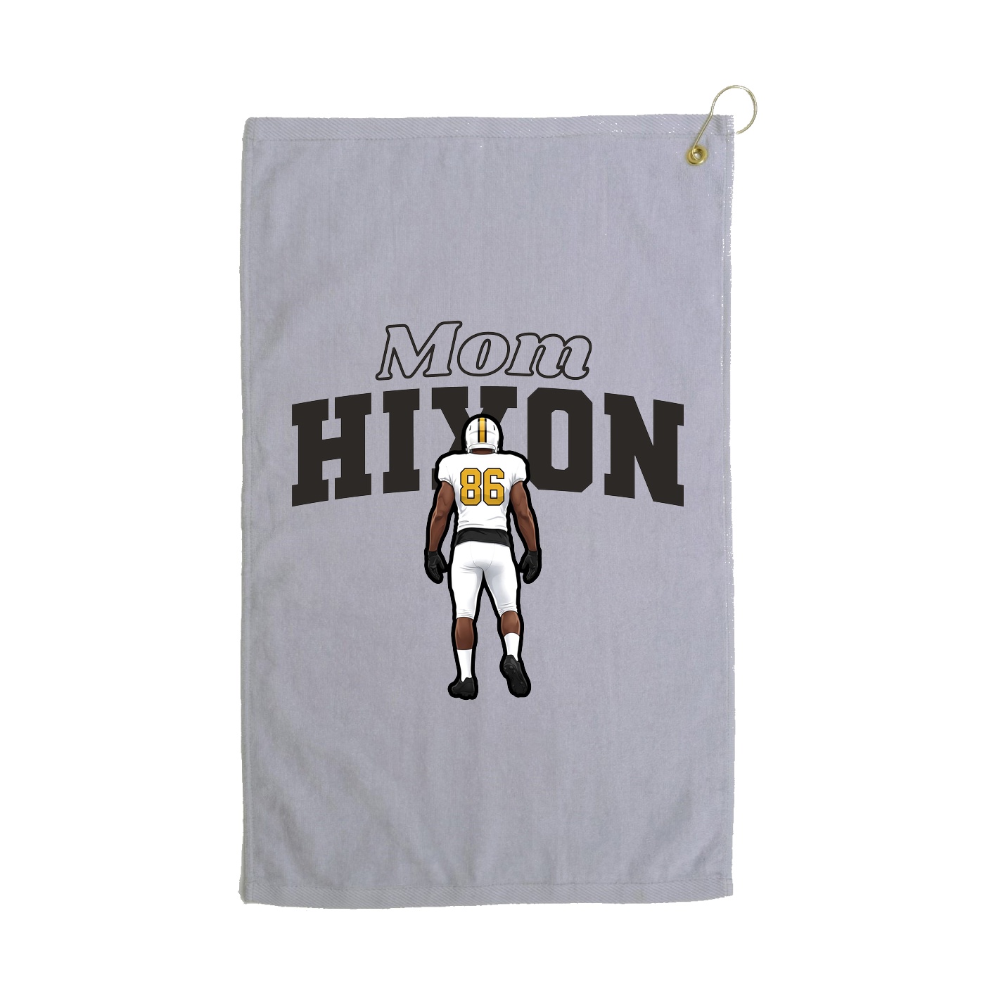 Golf Towel — Mothers Day Block in Grey
