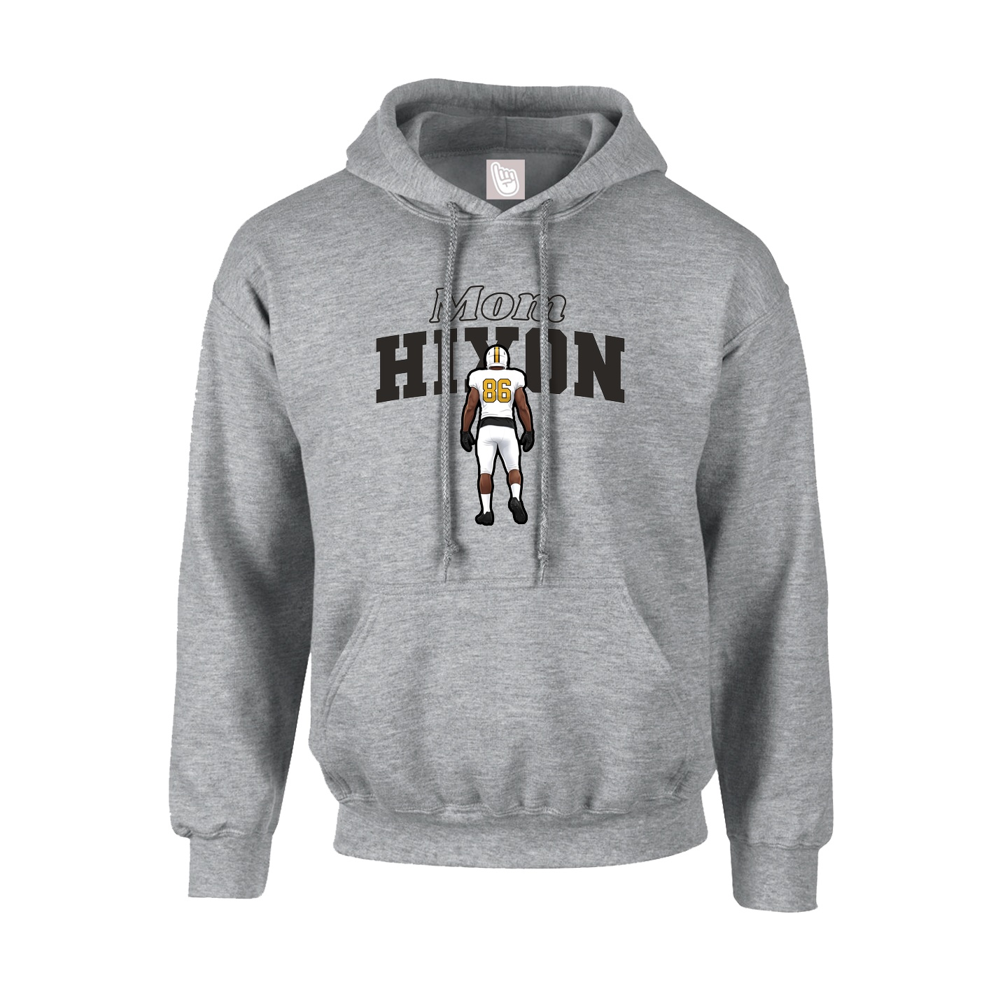 Youth Hoodie — Mothers Day Block in Grey