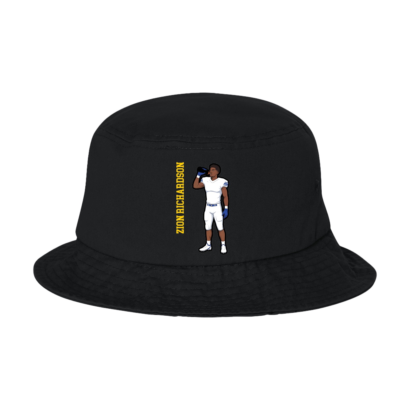 Bucket Cap — Name Vertical in Black