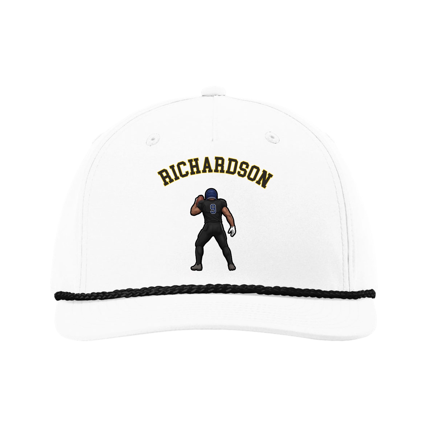Five-Panel Classic Rope Cap — Shirsey Arch in White