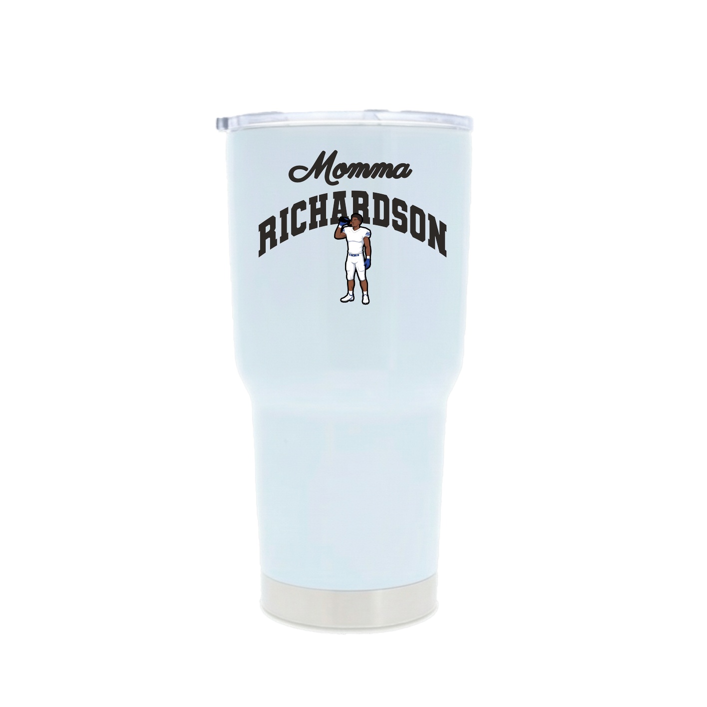 30oz Stainless Steel Tumbler — Mothers Day Arch in White