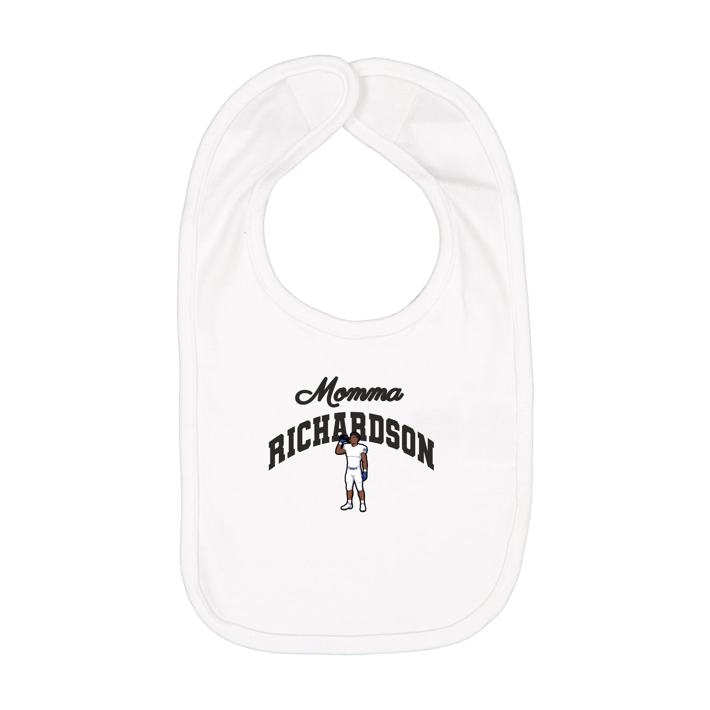 Infant Bib — Mothers Day Arch in White