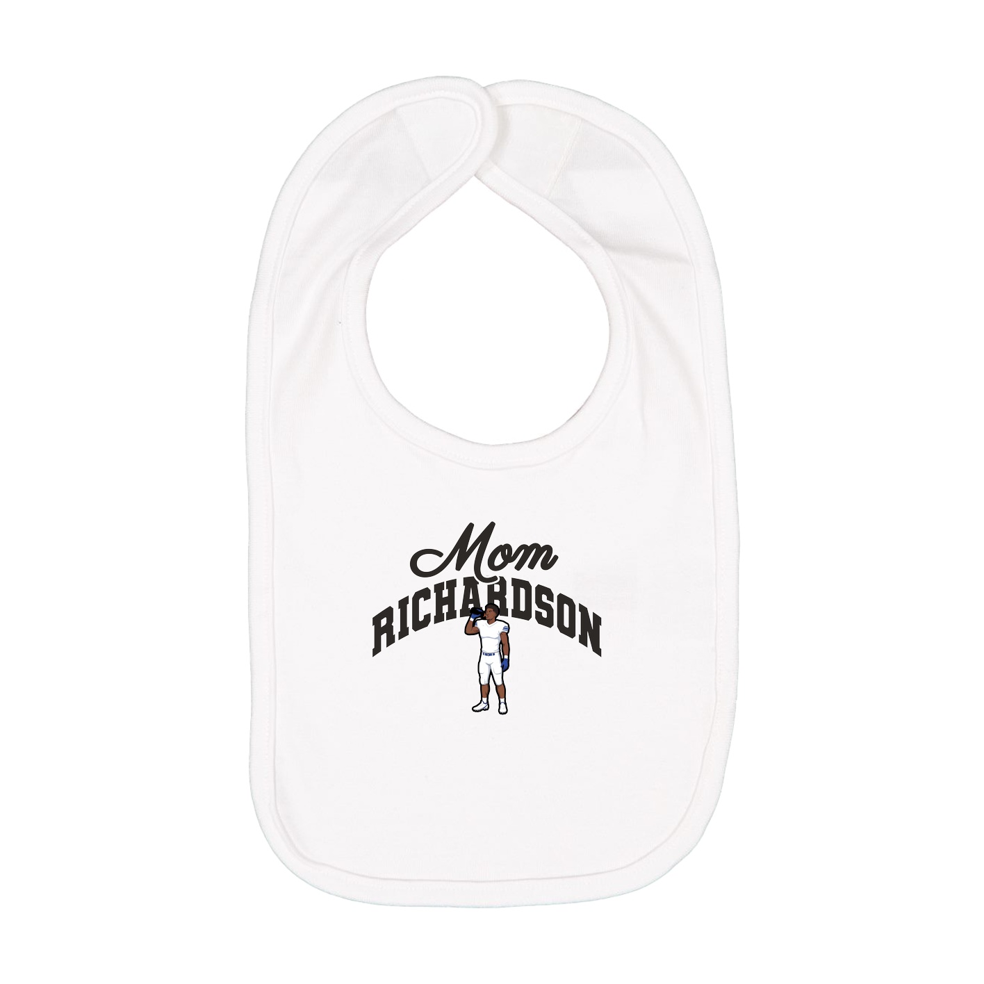 Infant Bib — Mothers Day Arch in White