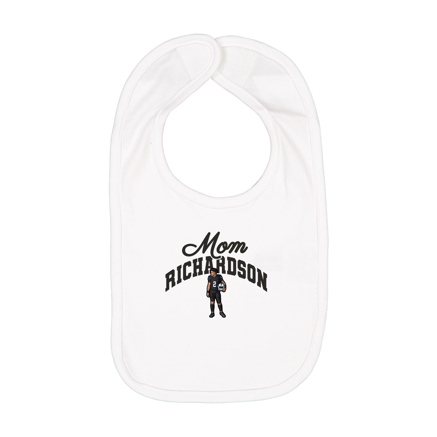 Infant Bib — Mothers Day Arch in White
