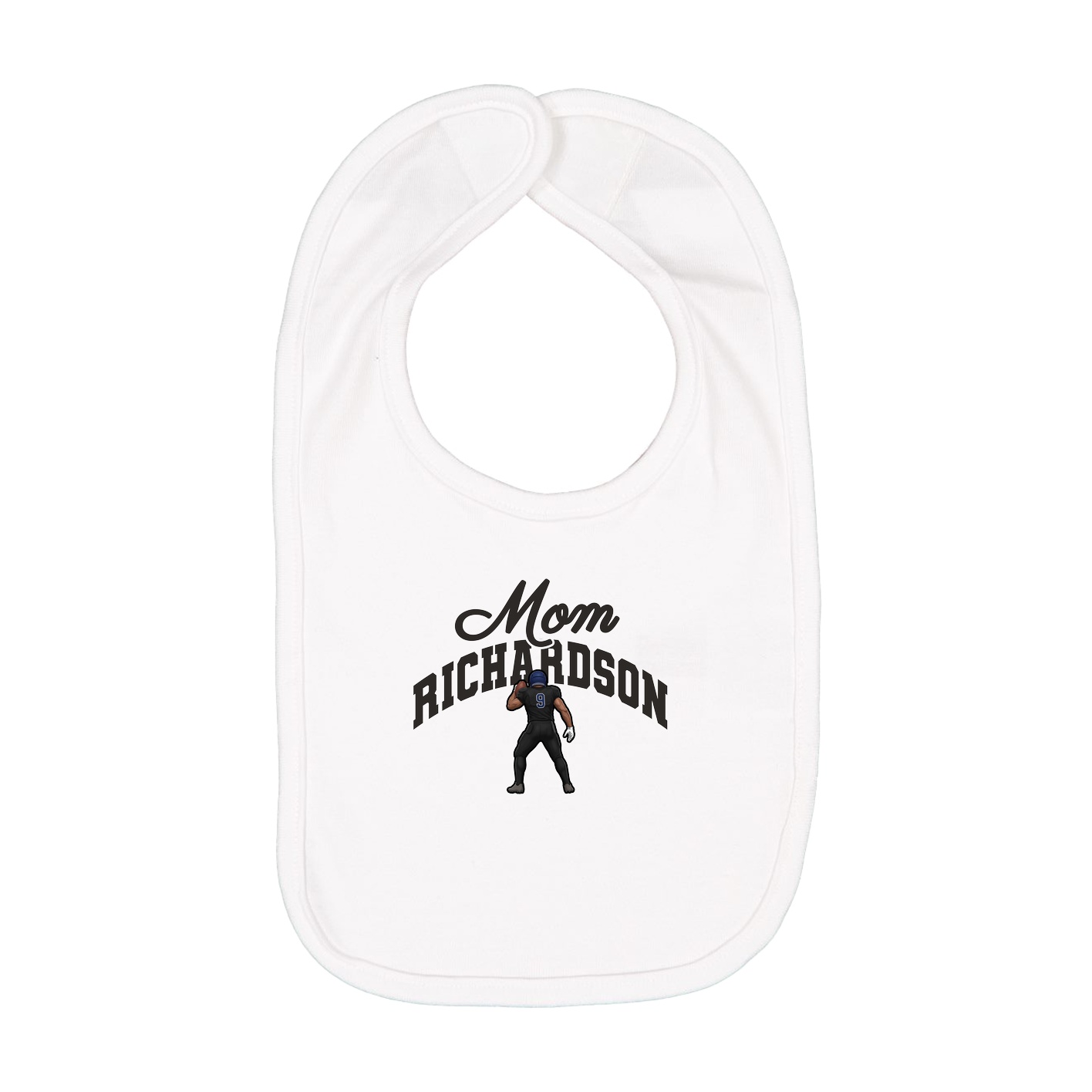 Infant Bib — Mothers Day Arch in White