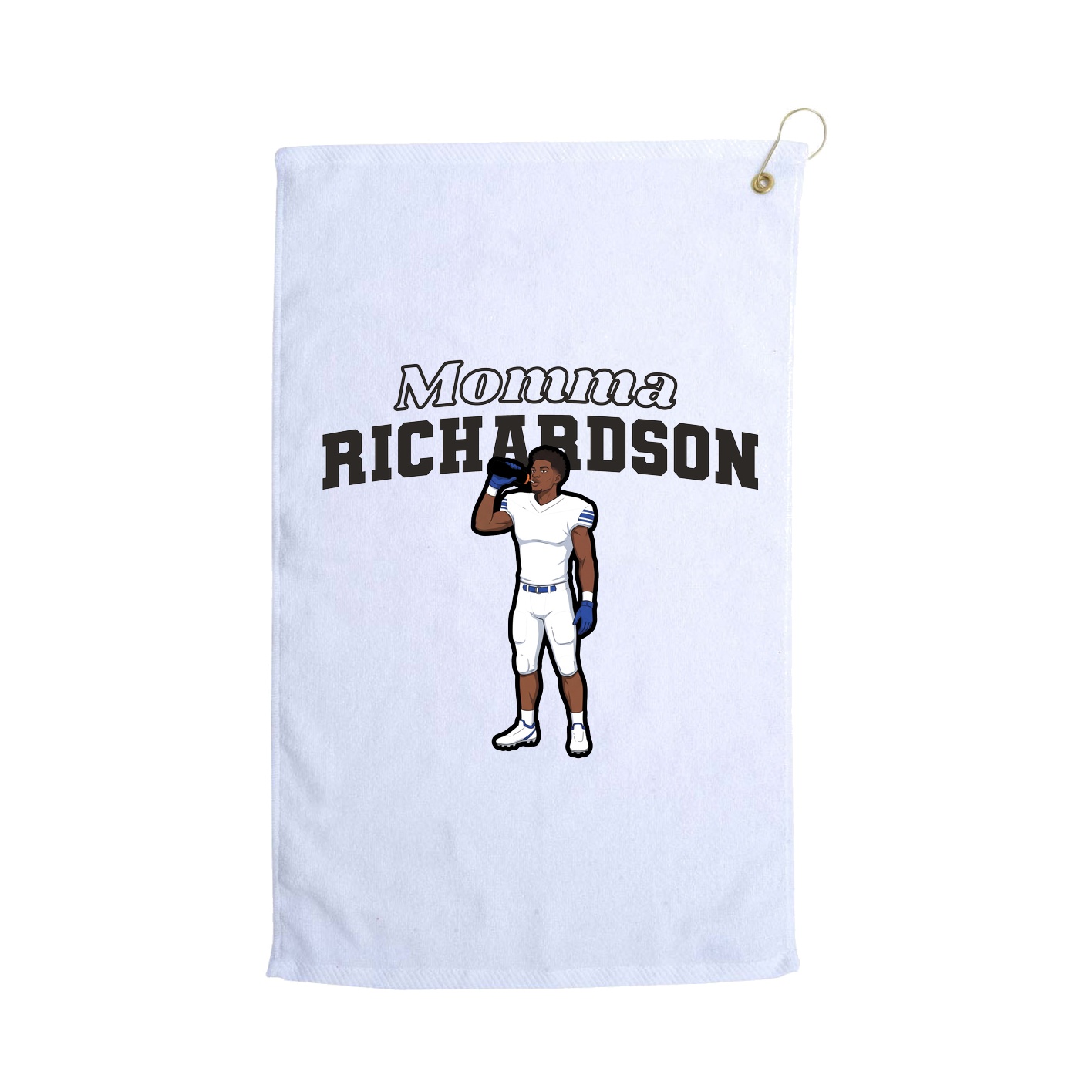 Golf Towel — Mothers Day Block in White