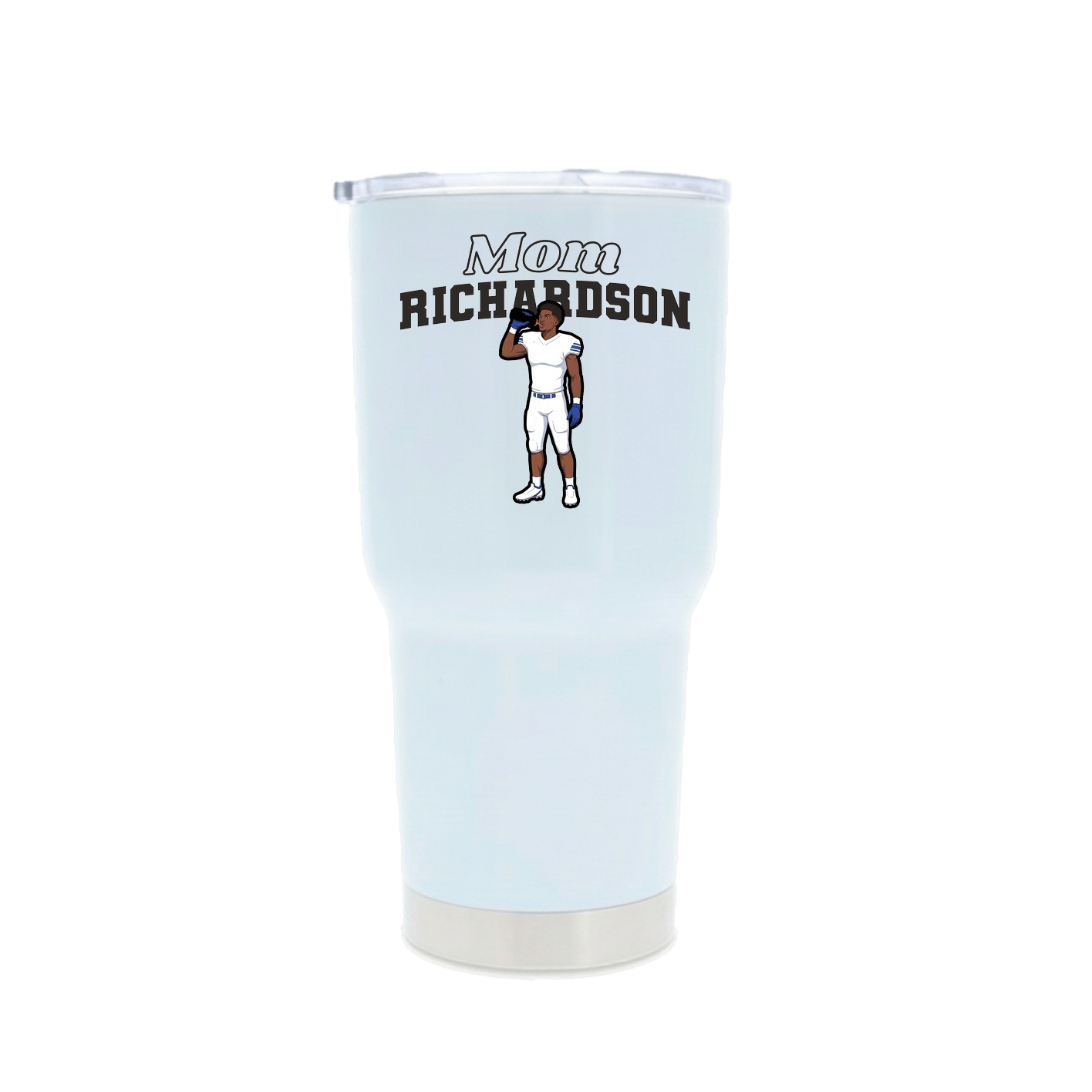 30oz Stainless Steel Tumbler — Mothers Day Block in White