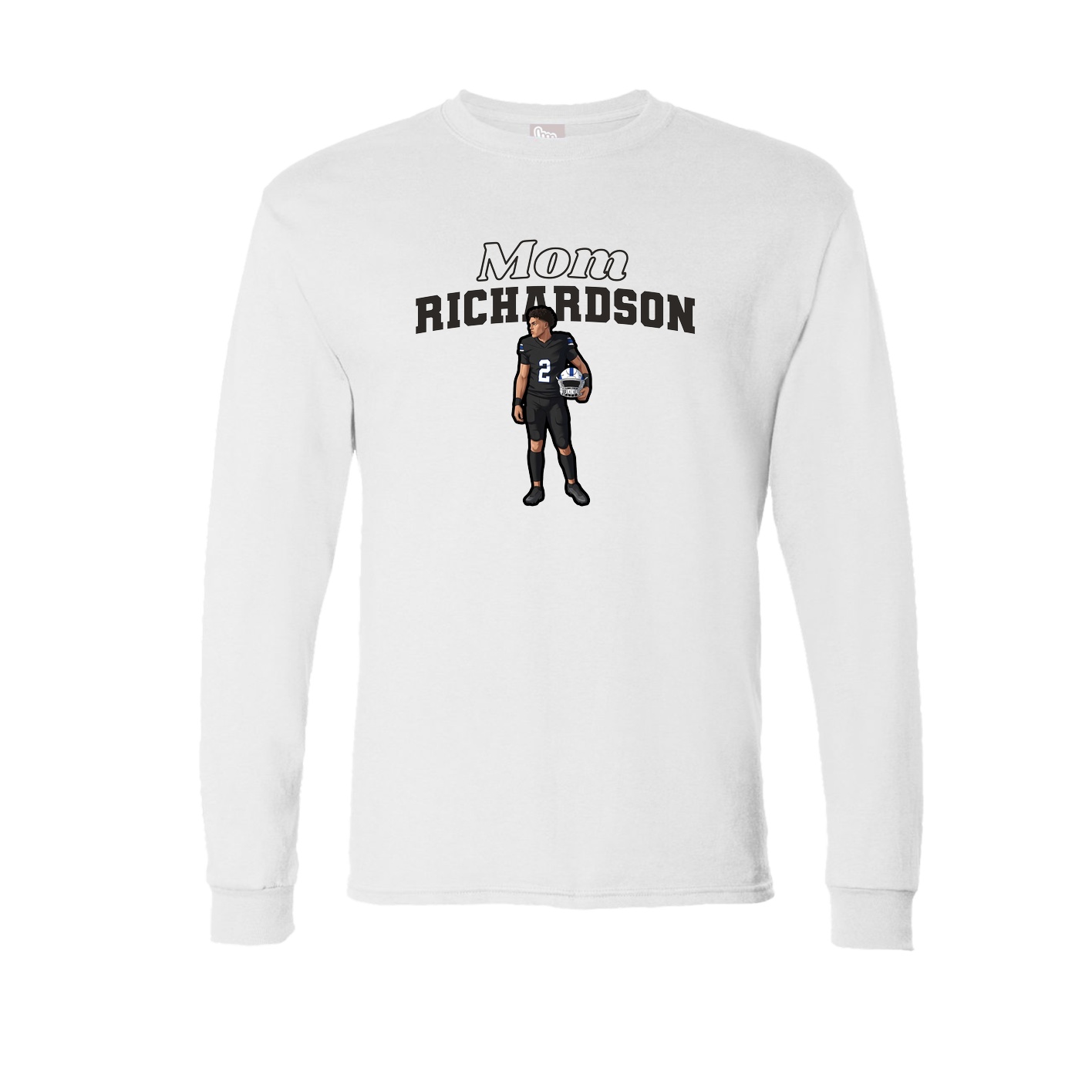 Long Sleeve Tee — Mothers Day Block in White
