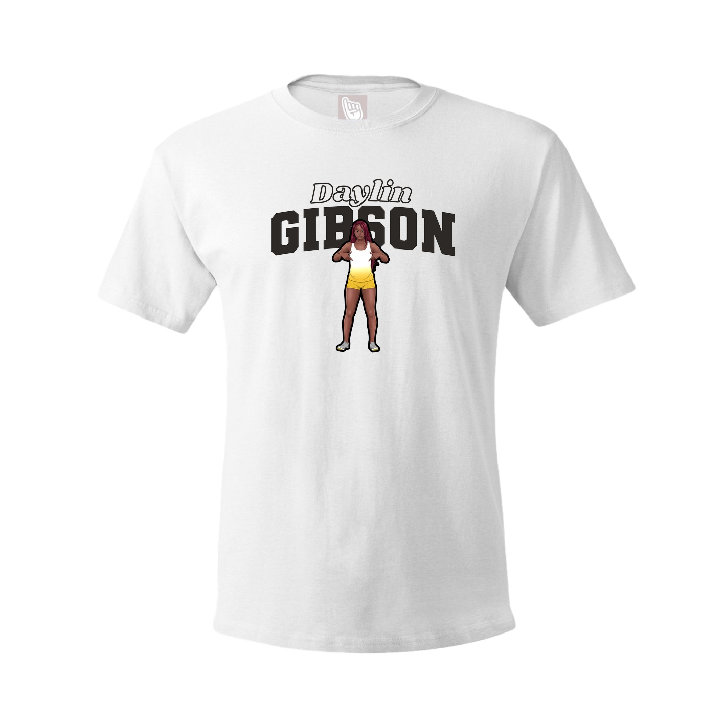 Youth Tee — Name Arch in White