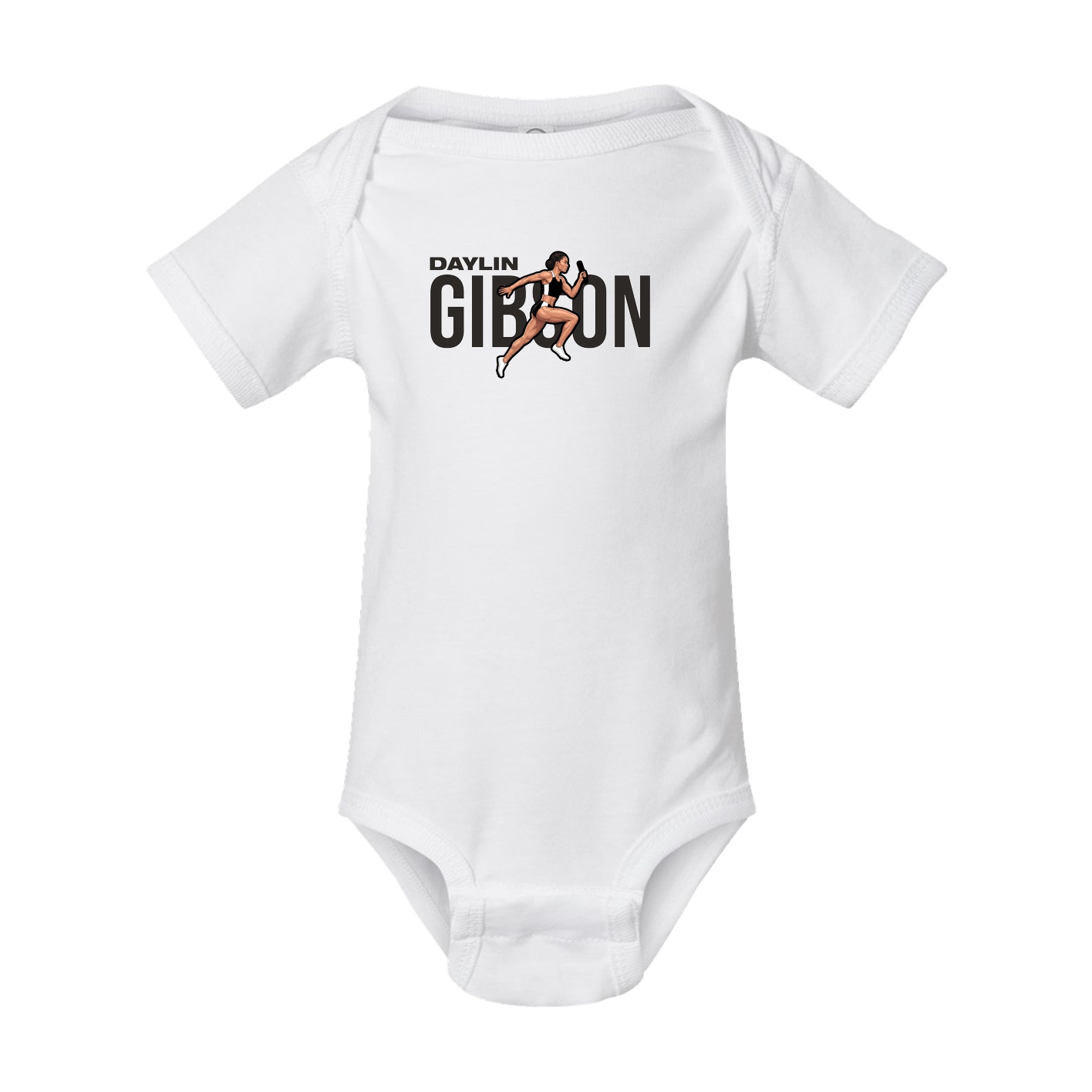 Baby Onesie — Player Name in White