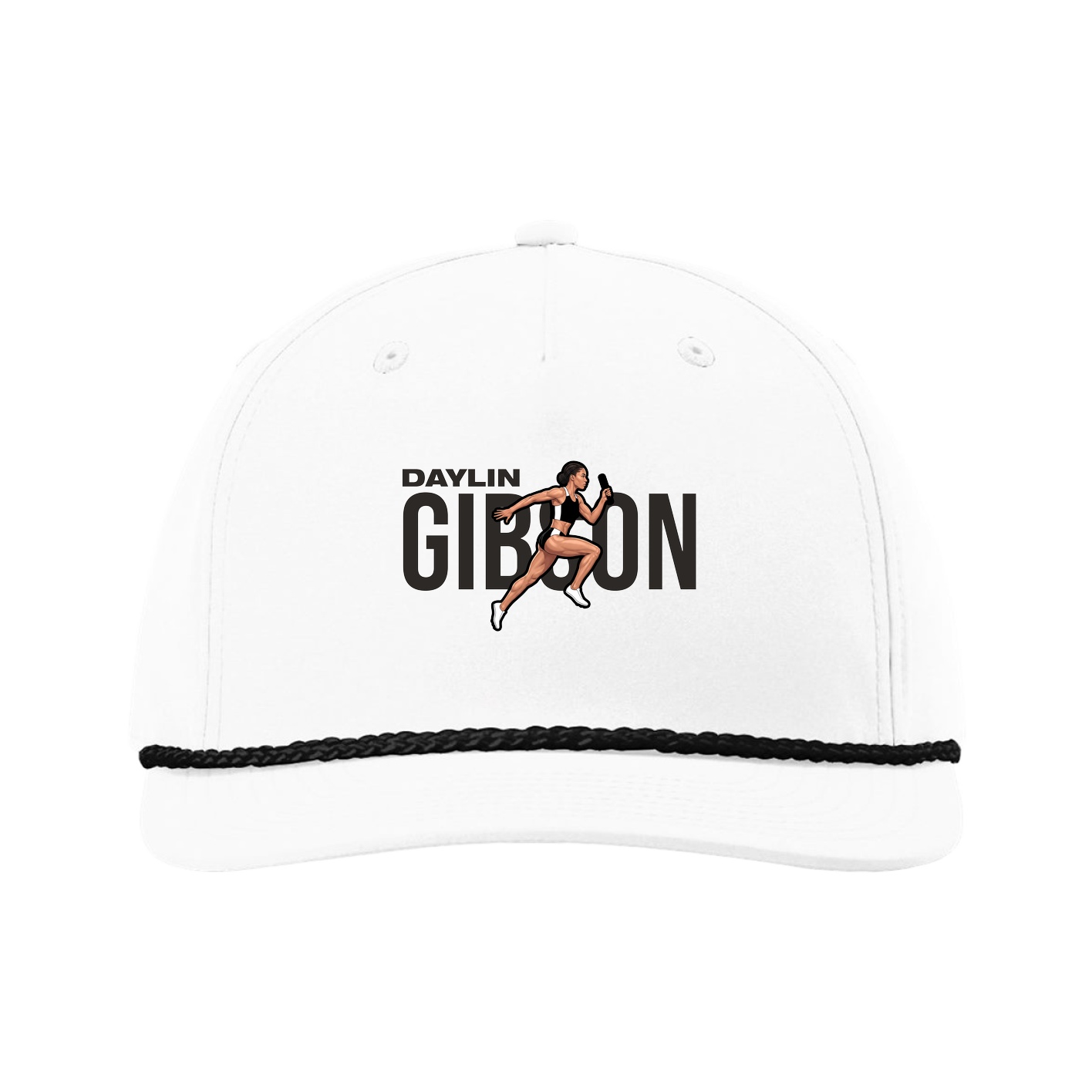 Five-Panel Classic Rope Cap — Player Name in White