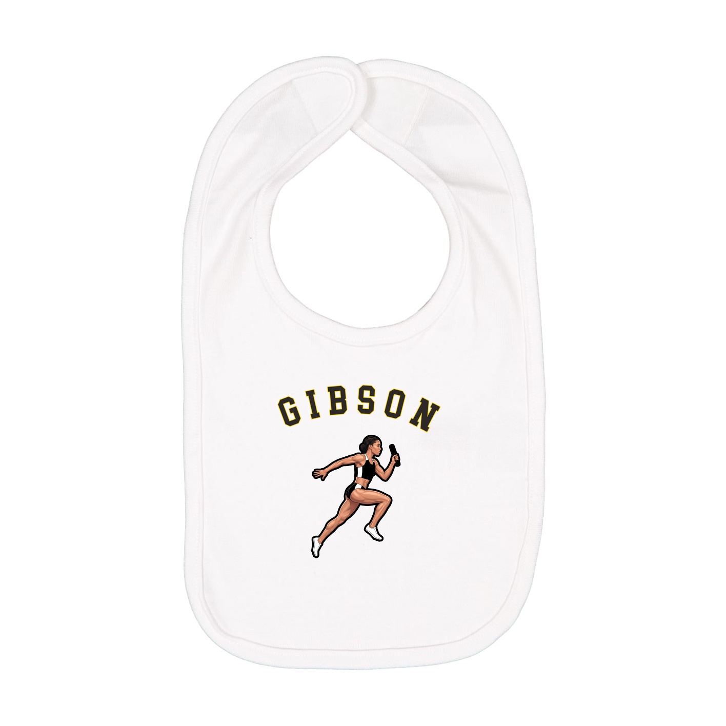 Infant Bib — Shirsey Arch in White