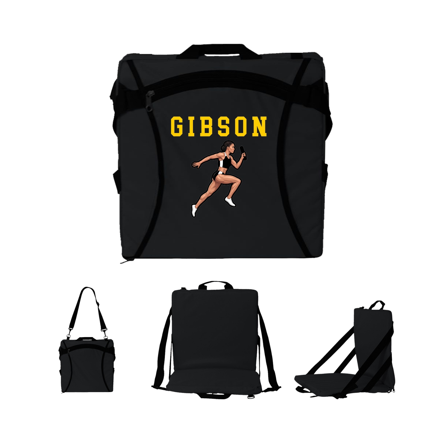 Folding Stadium Seat — Shirsey in Black