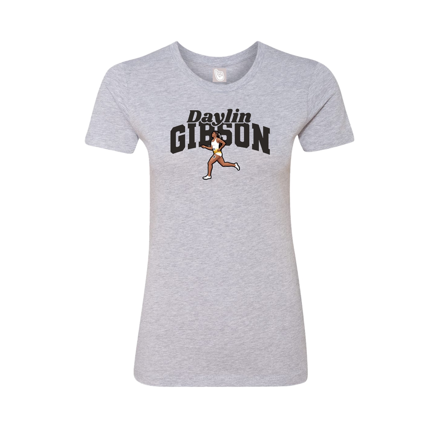 Fitted Women's Tee — Signature Arch in Grey