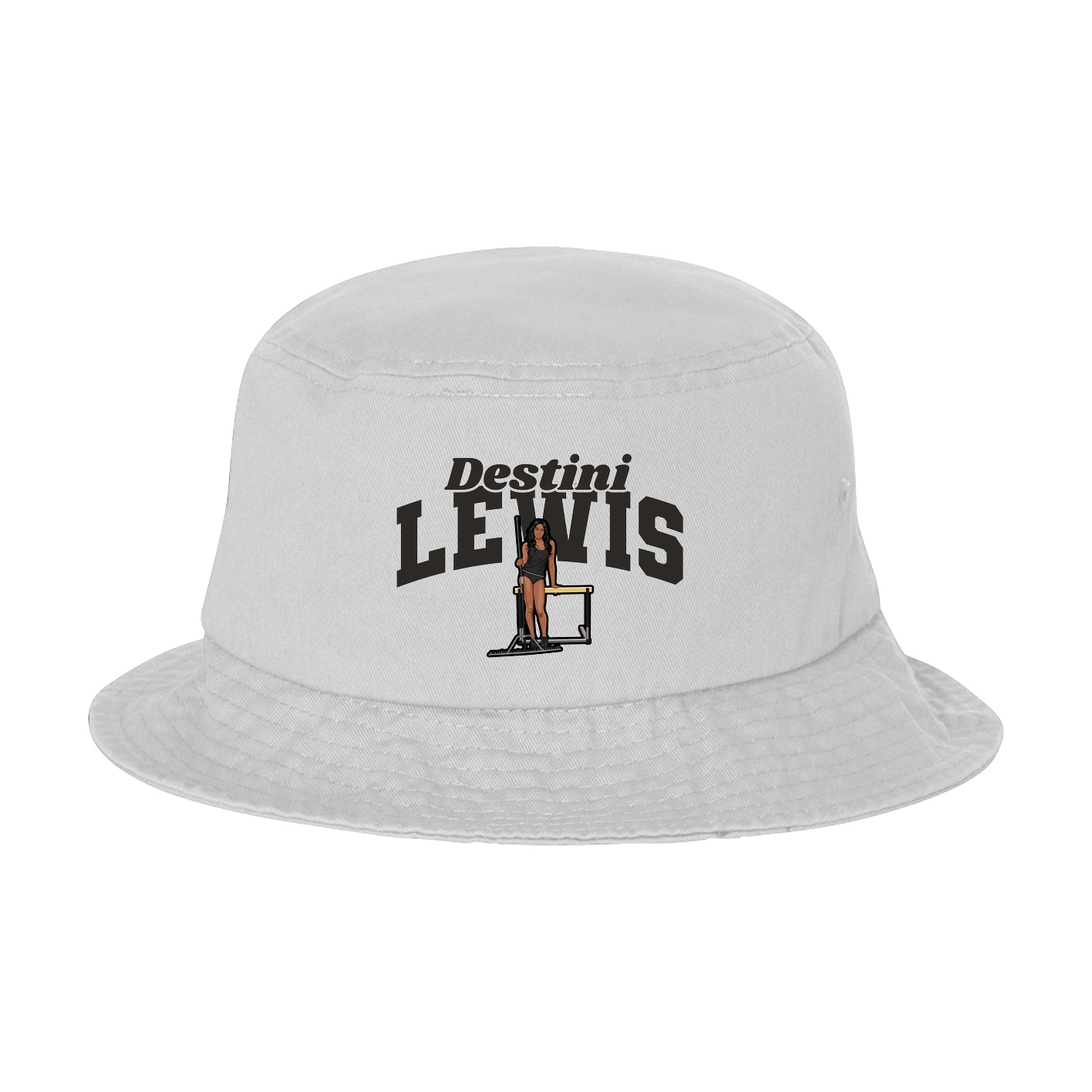 Bucket Cap — Signature Arch in White