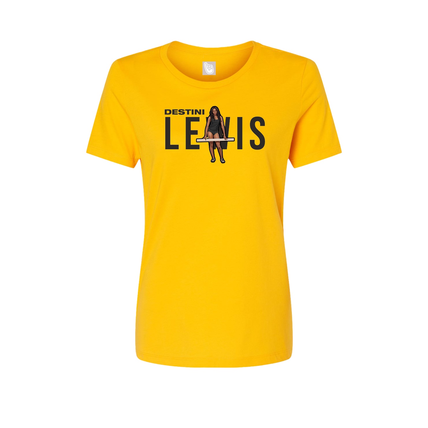Fitted Women's Tee — Player Name in Gold