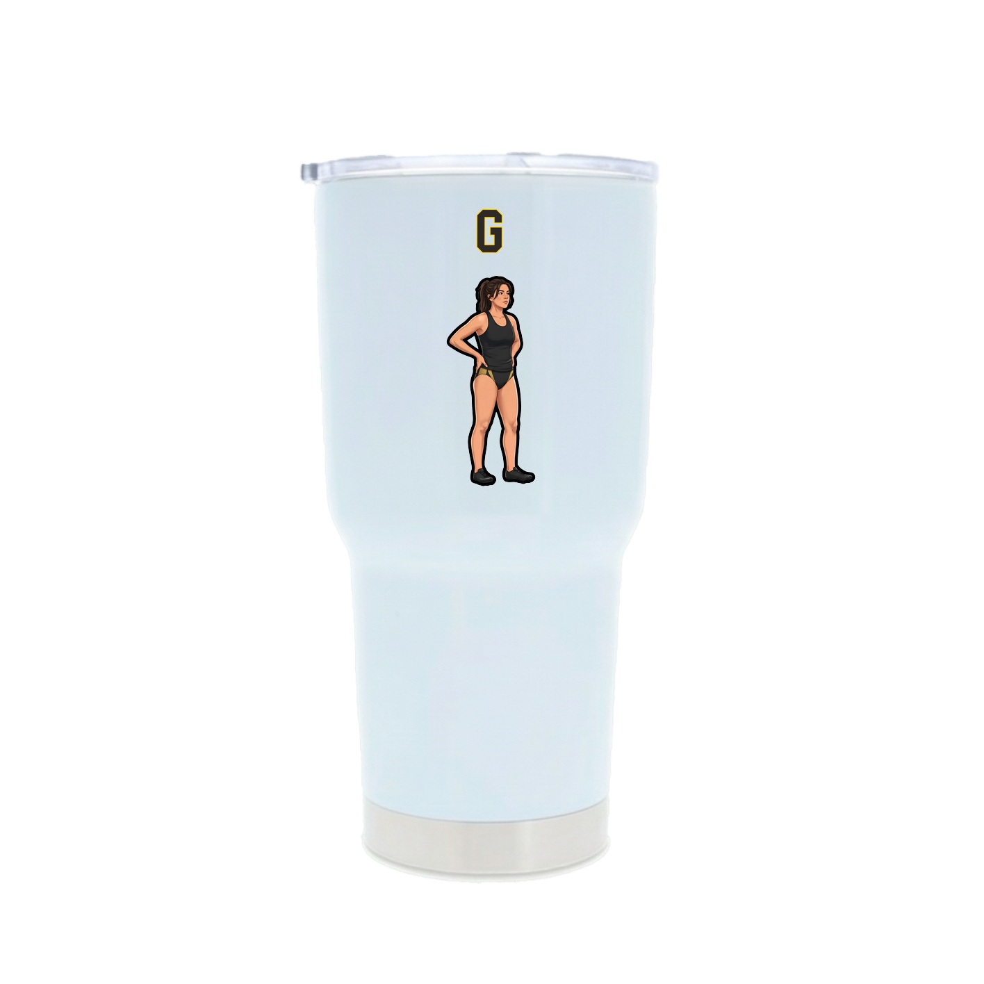30oz Stainless Steel Tumbler — Shirsey Arch in White