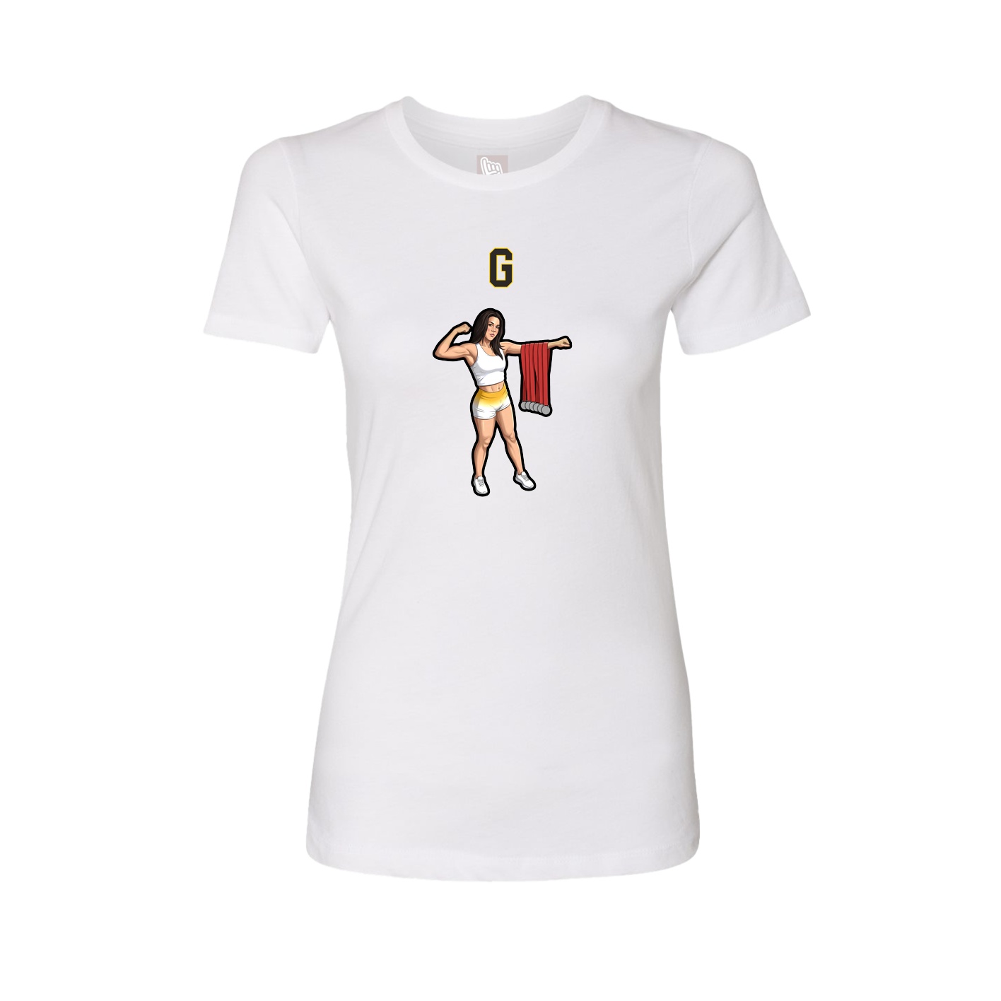 Fitted Women's Tee — Shirsey Arch in White