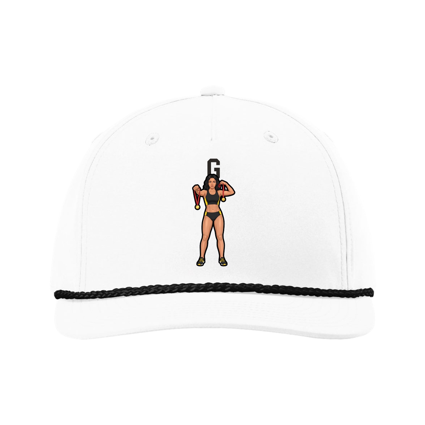Five-Panel Classic Rope Cap — Shirsey in White
