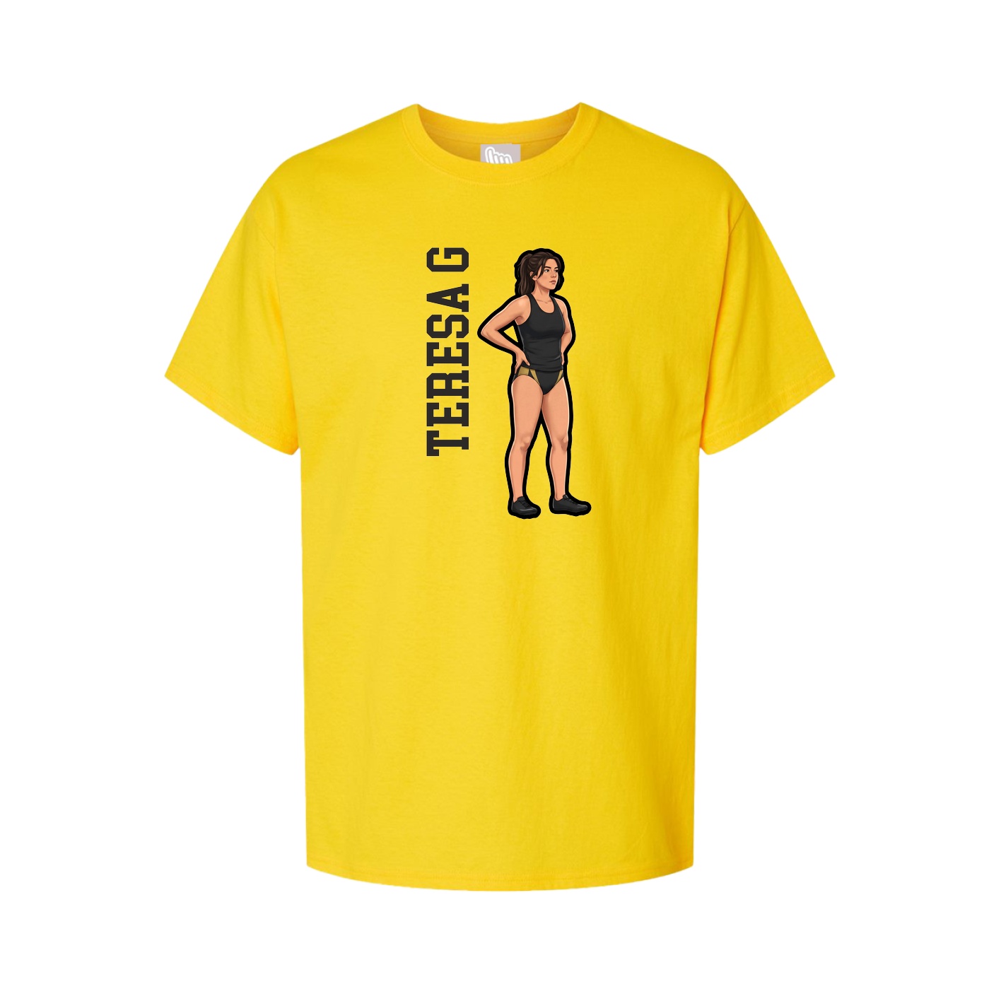Tee — Name Vertical in Gold