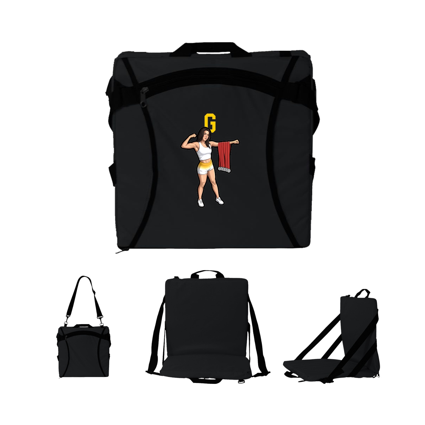 Folding Stadium Seat — Shirsey in Black