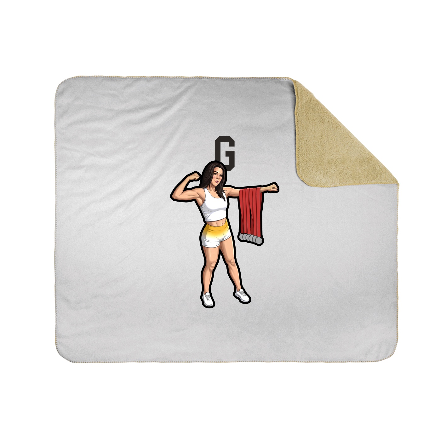 Throw Blanket — Shirsey in White