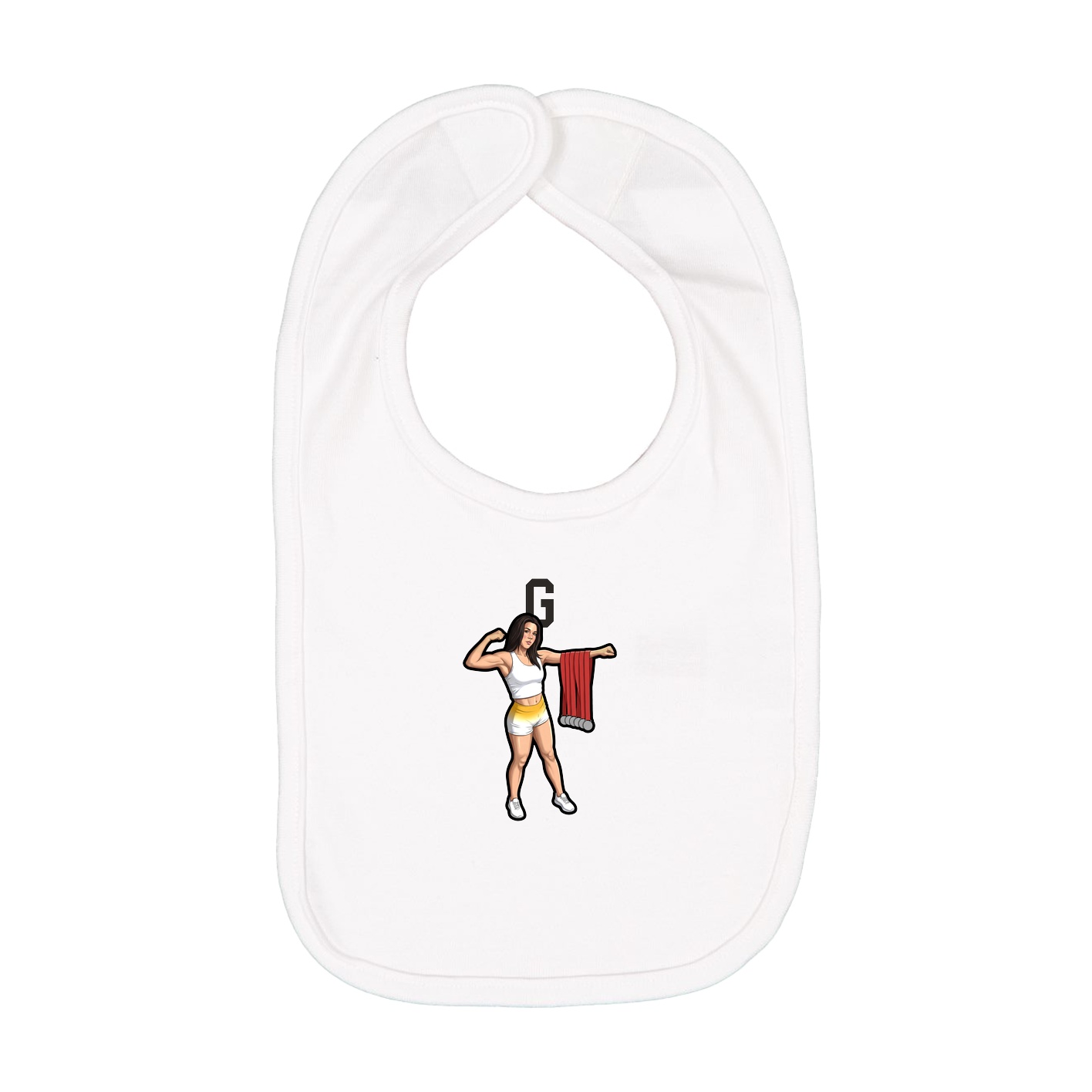 Infant Bib — Shirsey in White