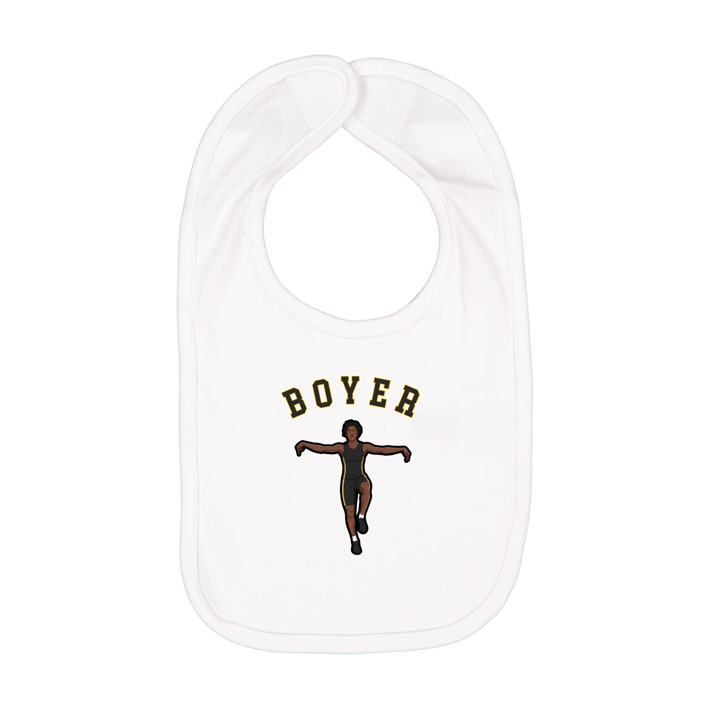 Infant Bib — Shirsey Arch in White