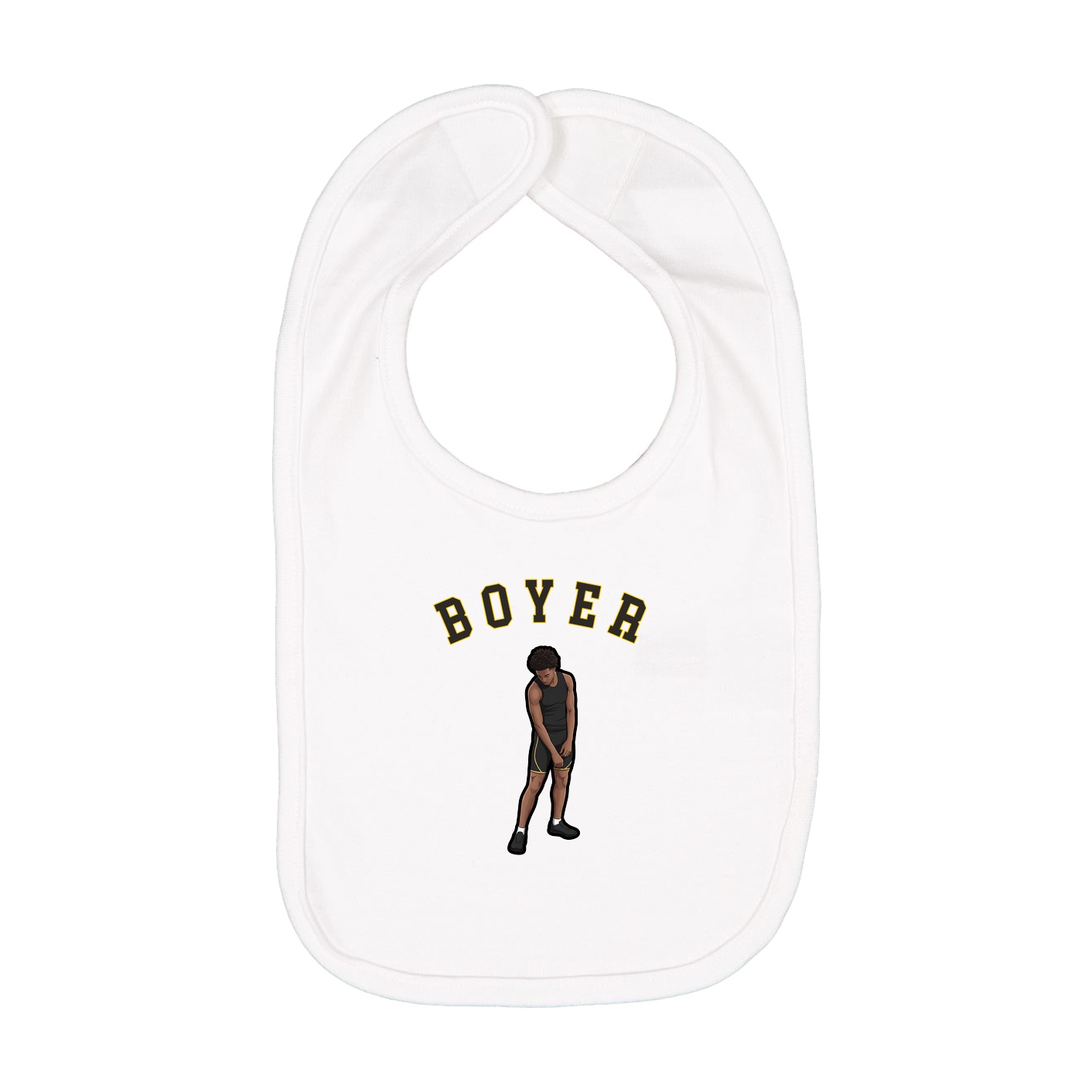 Infant Bib — Shirsey Arch in White