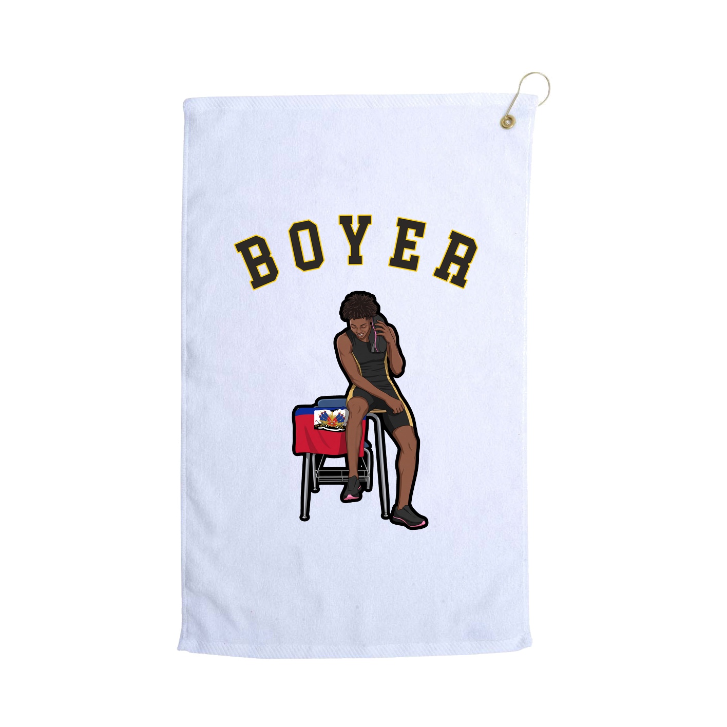 Golf Towel — Shirsey Arch in White