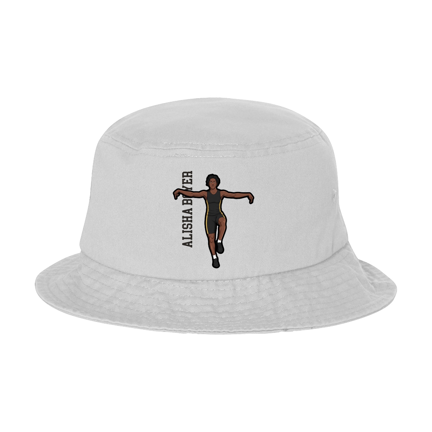 Bucket Cap — Name Vertical in White